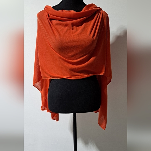 Sz OS | Shawl/Wrap/Shrug | Orange/Carrot/Ginger Copper - Picture 6 of 8